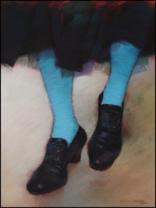 passacaille black shoes 
and blue stockings  30·40
NFSY